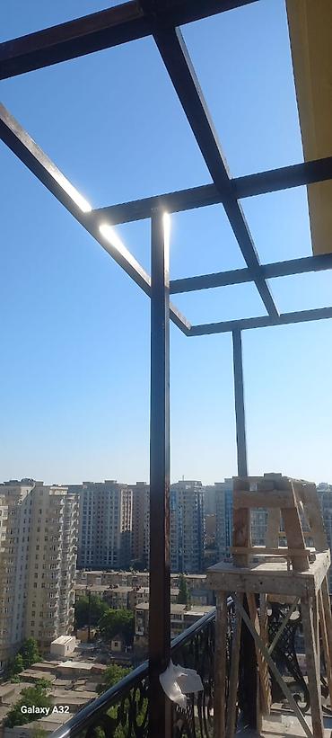 dam usdu: Balkon üçün metal karkas – dam/üst örtük karkası - Material: qalın — 1
