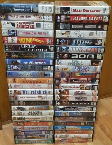 Kasete, CD i DVD: VHS kasete 300din komad na lalafo.rs — 8 Kasete, CD i DVD: VHS kasete 300din komad — 8