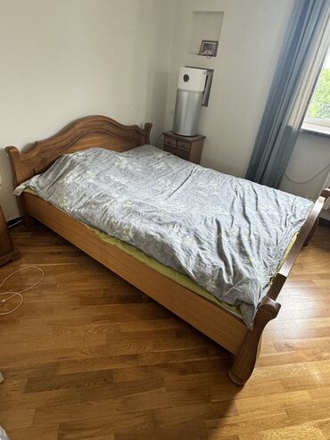 купить двуспальную кровать с матрасом: Двуспальная Кровать, Б/у
