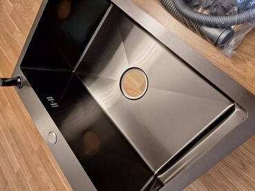 Mətbəx çanaqları: Yeni Kvadrat Mətbəx çanağı, Şkafsız, Paslanmaz polad, Pulsuz çatdırılma — 9