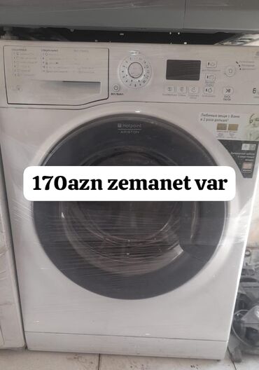 Uzunmüddətli kirayə mənzillər: Paltaryuyan maşın Hotpoint Ariston, 6 kq, İşlənmiş, Avtomat, Ünvandan götürmə, Ödənişli çatdırılma