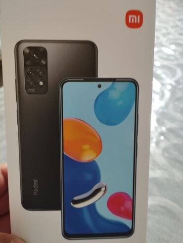 samsuq a20: Xiaomi Redmi Note 11 | 128 GB | rəng - Qara 
 | Sensor, Barmaq izi, İki sim kartlı