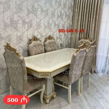 Sifarişlə masa və oturacaq dəstləri: Dördbucaq masa, Qonaq otağı üçün, Digər adam sayı, Zəmanətsiz — 3