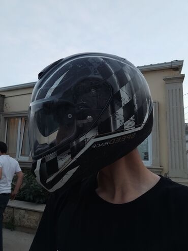 Мотоэкипировка: Race Speed HX215 xaricdən gətirilib heç qəza keçirilmiyib kasknan