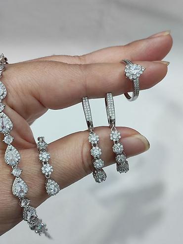 Серебряные наборы украшений: Набор украшений, Проба 925, Женские, Новый — 11