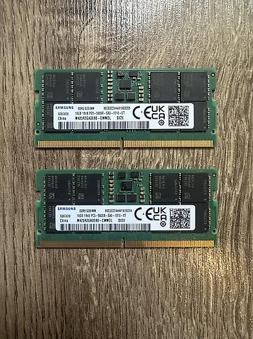 pc5: DDR5 16Gb PC5600 Samsung 2шт комплект
Цена 12000 сом за 1 шт — 1