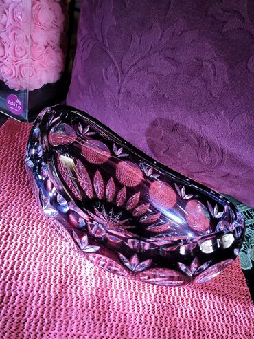 Ostalo posuđe: Cinija nova gondola,kristal,led kristal 70te Nachtmann. Cinija je — 12