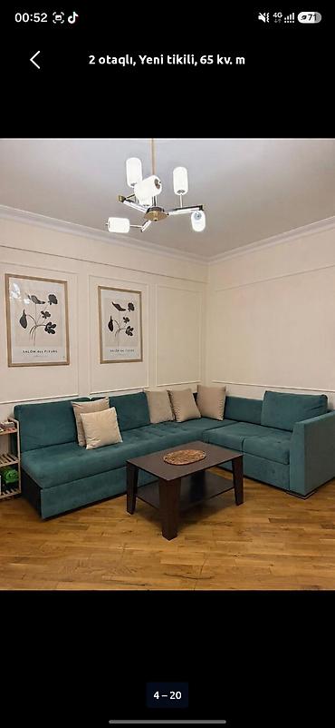 zamin əmlak: 2 otaqlı mənzil – Yeni tikili, 65 kv.m Çoxh super evimiz var.✅️ 2 — 4