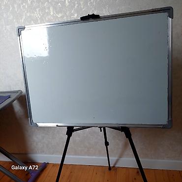 ağıllı lovhə qiyməti: Maqnitli marker taxtası tripod altlıqlı - Yazılıb-silinən ağ lövhə — 1