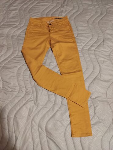 žute pantalone: Pamuk, Normalan struk
