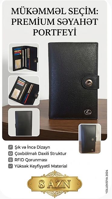 Premium Səyahət Portfeyi - Şık və incə dizayn: qara rəng, qapaqlı və