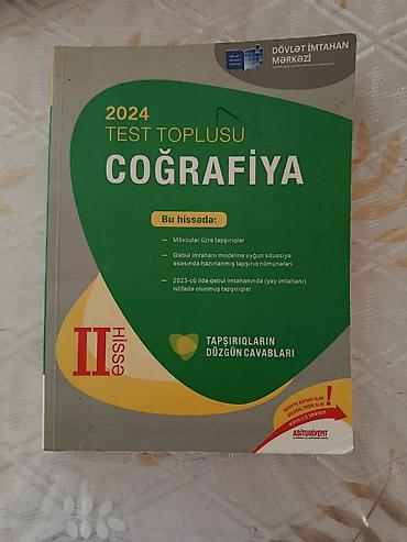 Kitablar və jurnallar: Coğrafiya Test toplusu (2ci hissə) — 1