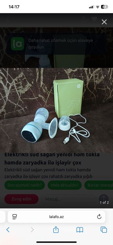 juqut tibbi: Elektrikli süd sağan yenidi həm tokla həmdə zaryadka yığıb hər yerdə