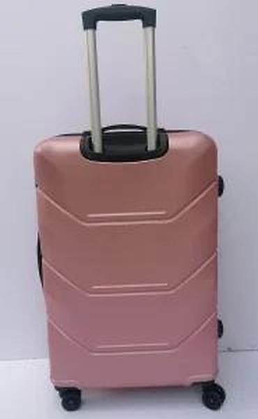 Putni koferi i torbe: Tvrdi kofer na točkiće – ružičasto-zlatni (rose gold) - Materijal — 12