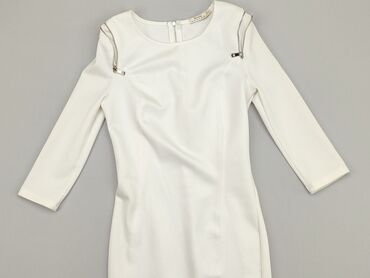 biała damskie sukienki: Sukienka, S, Bershka, stan - Bardzo dobry