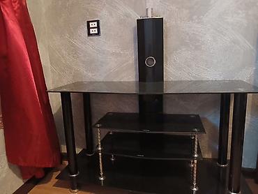 TV altlığı: Şüşə TV stendi və media konsolu - Material: qalın temperli şüşə — 1