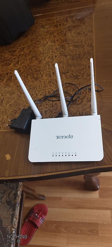 Tenda simsiz Wi‑Fi router - Model: Tenda (3 xarici antenalı) -
