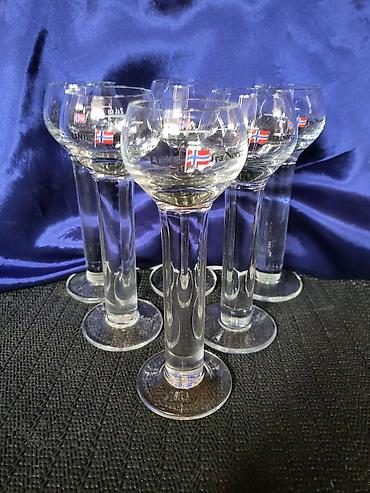 koktel set: Case nove za zestoko pice orig.Linie fra Norge 1970g+. Case za — 7