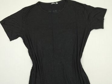 t shirty czarne damskie: T-shirt, Boohoo, XL, stan - Bardzo dobry