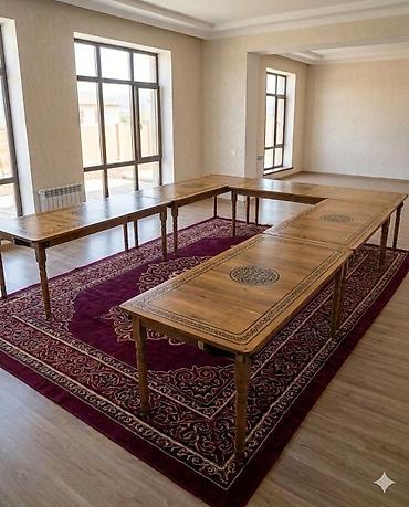 конок стол: Конок бөлмөсү үчүн үстөл жана отургуч, Жаңы, Акылуу жеткирүү, түсү - Күрөң — 1