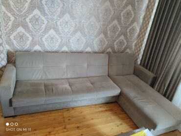 Künc divan, İşlənmiş, Açılan, Bazalı, Vеlur parça, Çatdırılma yoxdur
