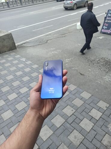 kredit telefon veren magazalar: Xiaomi Redmi Note 7, 64 GB, rəng - Göy, 
 Düyməli, Barmaq izi, İki sim kartlı