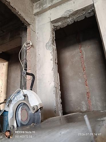 Beton işləri: Beton kəsmə və deşmə xidməti - Armaturlu beton, dəmir-beton, daş və — 29