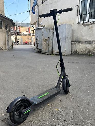 гироскутер с ручкой: Scooba elektrikli skuteri - Rəng: qara–boz korpus, yaşıl vurğular - — 3