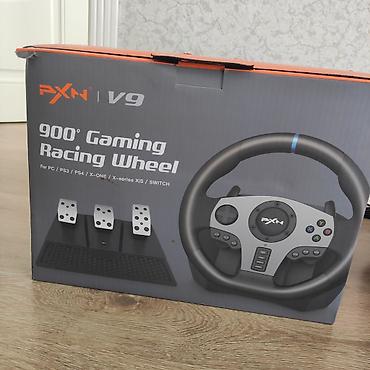 iphone 15 pembe: PXN V9 900° Gaming Racing Wheel – sükan, 3 pedallı set və sürətlər — 2