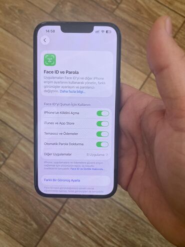 Apple iPhone: IPhone 13, 128 GB, Black Titanium, Face ID, Sənədlərlə — 9