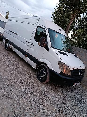 Транспорт: Mercedes-Benz Sprinter, длинная база, высокий крыша, белый фургон — 1