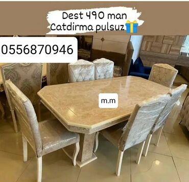 Masa və oturacaq dəstləri: Qonaq otağı üçün, Yeni, Açılmayan, Dördbucaq masa, 6 stul -da lalafo.az — 21 Masa və oturacaq dəstləri: Qonaq otağı üçün, Yeni, Açılmayan, Dördbucaq masa, 6 stul — 21