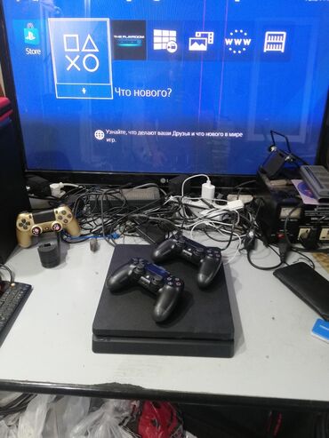 ������������ playstation 4 ���� в Кыргызстан | PS4 (SONY PLAYSTATION 4): Playstation 4 slim 500 gb, версия п. О 9.60 Вкомплекте два джойстика и