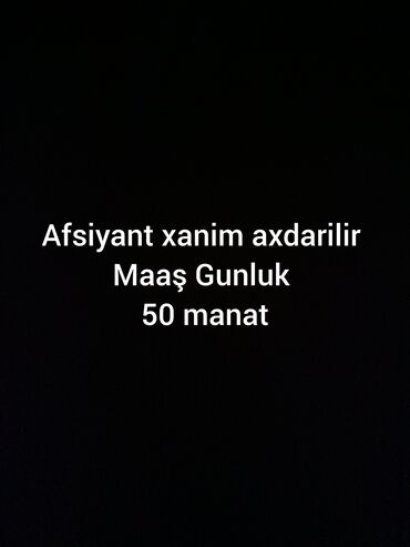 Ev personalı və təmizlik: Ofisiant tələb olunur, Restoran, Gündəlik ödəniş