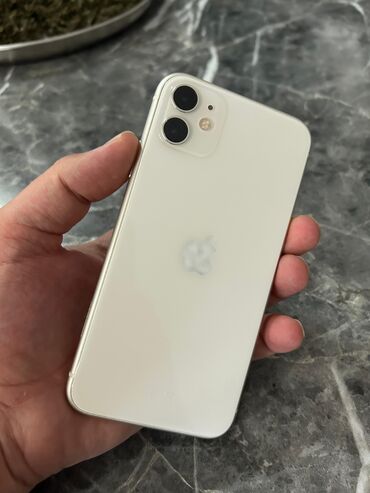 iphone islenmis: IPhone 11, 128 GB, White Titanium, Barmaq izi, Simsiz şarj, Face ID