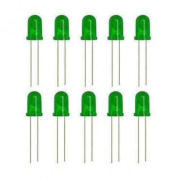 Başlıq: 5 mm Yaşıl LED Paketi – 10 ədəd Təsvir: - Paket: 10 ədəd 5 mm