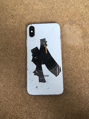 17 iphone: IPhone X, 64 GB, Ağ, Qırıq — 1