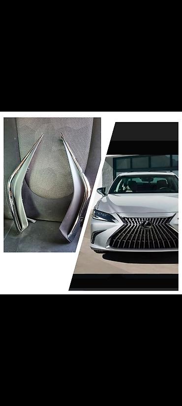lecsus: Накладки на передний бампер (уголки/«клыки») для Lexus ES (поколение — 1