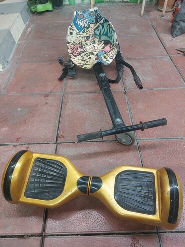 elektron gitara: Hoverboard + kart dönüştürücü dəst - Qızılı rəngli 2 təkərli