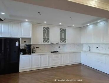 Sifarişlə mətbəx mebeli: Sifarişlə mətbəx dəsti, Özü çəkən petlələr, MDF, Kredit yoxdur, Pulsuz çatdırılma, Rayonlara çatdırılma — 20