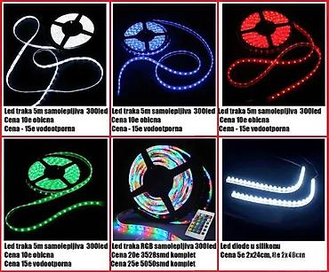 col oznaka: RGB led traka 5m - daljinski, kontrolor. RGB 5050 Led traka 5 metara — 5