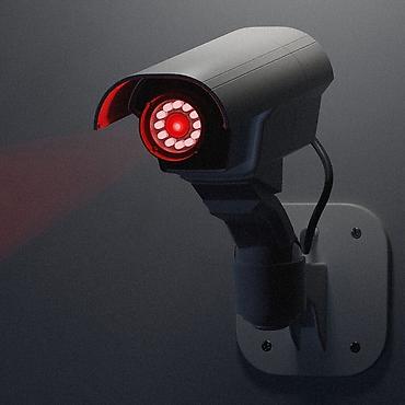 socket 1155: Макетная уличная видеокамера-муляж с красной светодиодной подсветкой — 1
