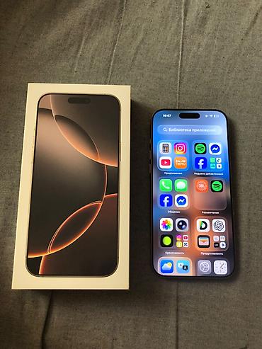 ikinci əl iphone 16 pro max: IPhone 16 Pro Max, 256 GB, Desert Titanium, Zəmanət — 5
