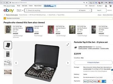 Setovi ručnog alata: PARKSIDE set za narezivanje navoja – 21 del Komplet za izradu i — 6