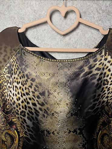 leopard 5: Повседневное платье, Осень-весна, Полиэстер, Прямое, 2XL — 4