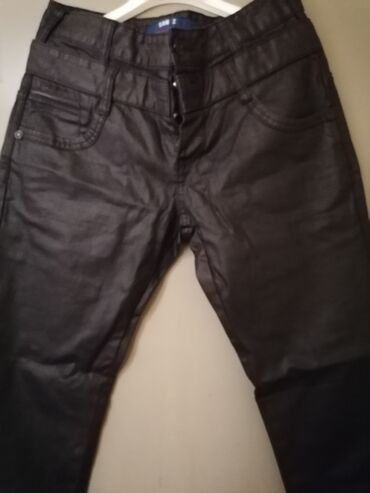 krem pantalone i crna kosulja: M (EU 38), Normalan struk
