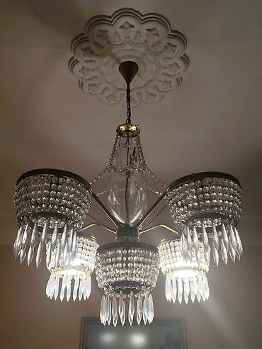 İşıqlandırma: Çılçıraq, 5 lampa, Xrustal — 2