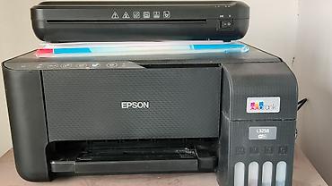 Офистик техника: МФУ Epson EcoTank L3258 + ламинатор - Струйное многофункциональное — 2