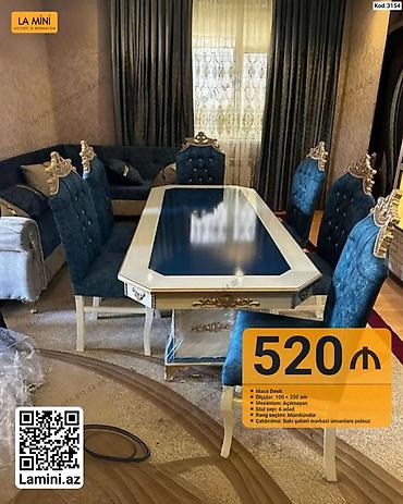 Ev və bağ: Məhsul: Masa dəsti (Kod: 3154) - Ölçü: 100 × 200 sm - Mexanizm — 1