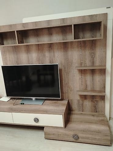 dəmir skaf: Bellissa Furniture TV stendi və divar modulu - Material: taxta — 3